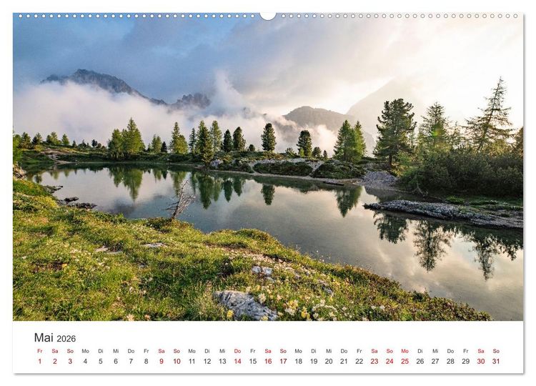 Produktbild: Emotionen der Berge (hochwertiger Premium Wandkalender 2026 DIN A2 quer), Kunstdruck in Hochglanz