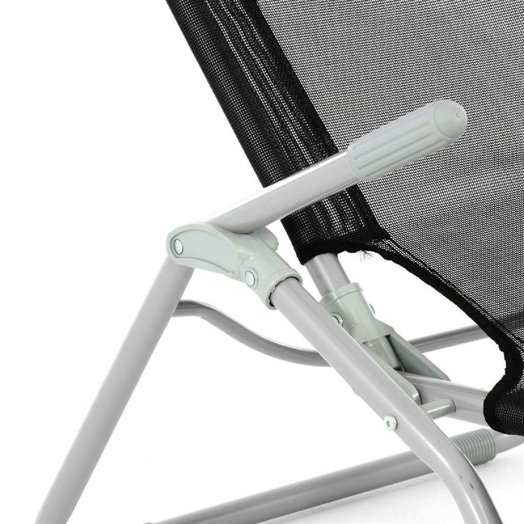 2er Set Camping-Liege Schwarz