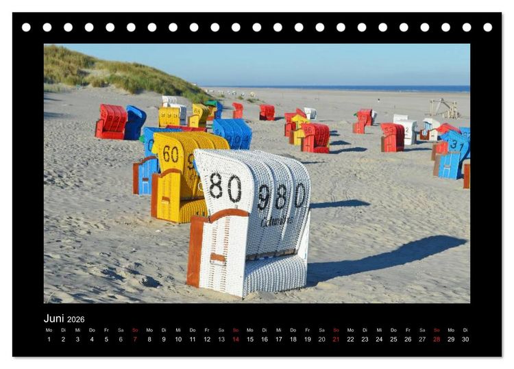 Produktbild: Juist &ndash; Insel im Wattenmeer (Tischkalender 2026 DIN A5 quer), CALVENDO Monatskalender