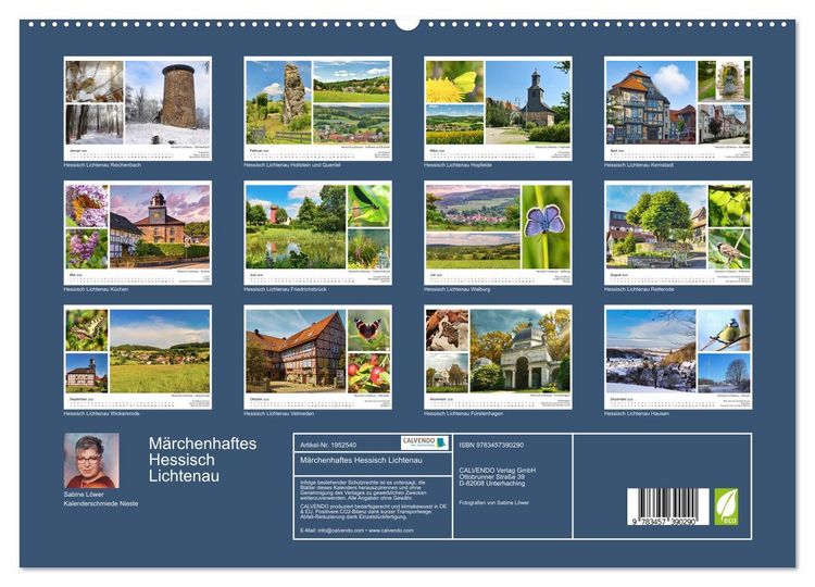 Produktbild: M&auml;rchenhaftes Hessisch Lichtenau (hochwertiger Premium Wandkalender 2026 DIN A2 quer), Kunstdruck in Hochglanz