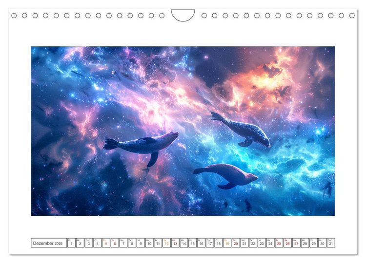 Produktbild: Tiere im Weltraum (Wandkalender 2026 DIN A4 quer), CALVENDO Monatskalender
