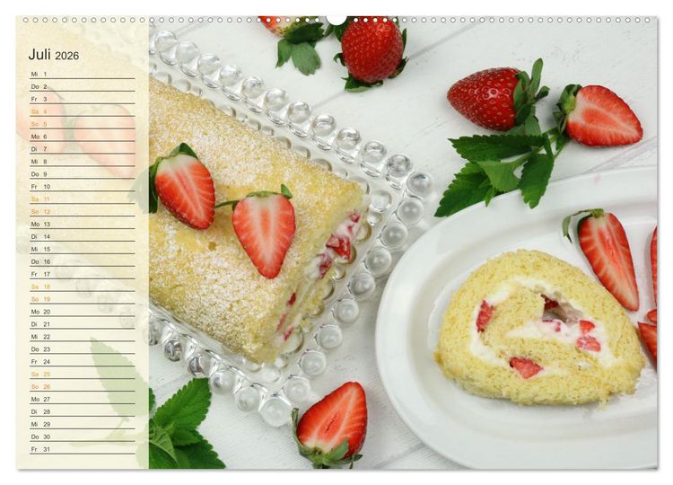 Produktbild: Kuchen, Keks und Co: Frau Bennos Leckereien f&uuml;r das ganze Jahr (hochwertiger Premium Wandkalender 2026 DIN A2 quer), Kunstdruck in Hochglanz