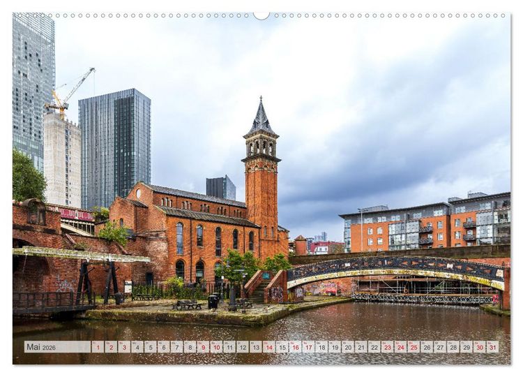 Produktbild: Faszination Manchester (Wandkalender 2026 DIN A2 quer), CALVENDO Monatskalender