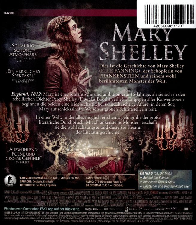 Produktbild: Mary Shelley - Die Frau, die Frankenstein erschuf