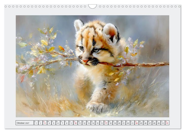 Produktbild: Pumababys. Verspielte Bergl&ouml;wenkinder in der Natur (Wandkalender 2027 DIN A3 quer), CALVENDO Monatskalender