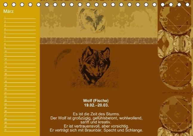 Produktbild: Indianisches Horoskop / Geburtstagskalender (Tischkalender immerw&auml;hrend DIN A5 quer)