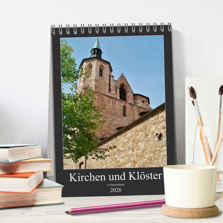Produktbild: Kirchen und Kl&ouml;ster in Deutschland (Tischkalender 2026 DIN A5 hoch), CALVENDO Monatskalender