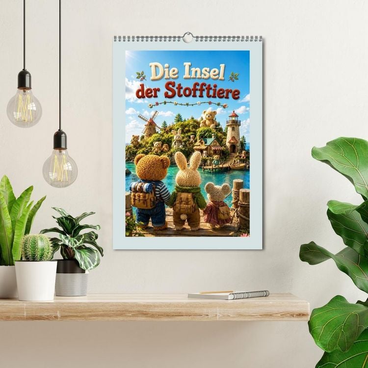 Produktbild: Die Insel der Stofftiere (Wandkalender 2027 DIN A3 hoch), CALVENDO Monatskalender