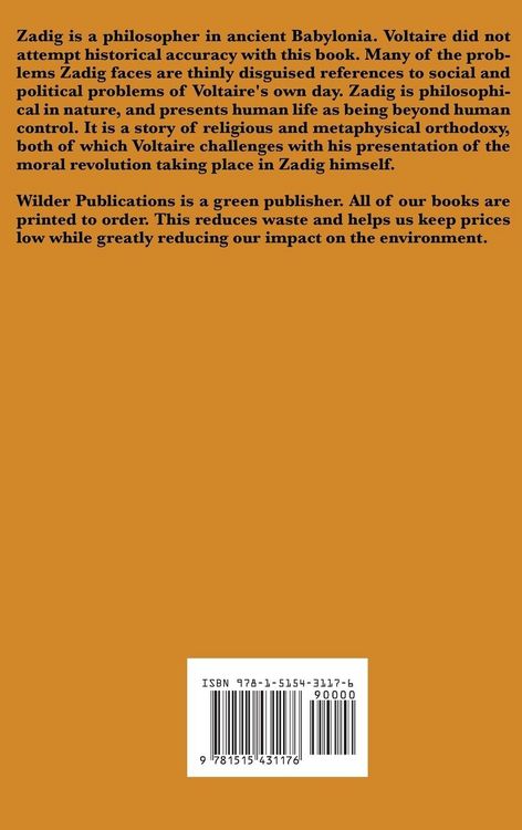 Produktbild: Zadig - A Philosophical Tale of Fate, Reason, and the Search for Happiness