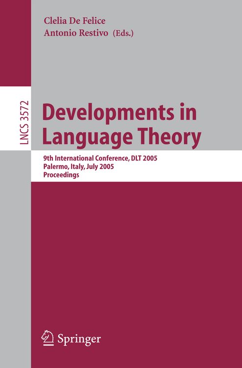 Produktbild: Developments in Language Theory