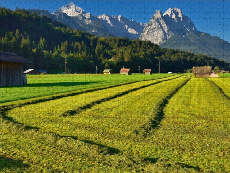 Produktbild: CALVENDO Puzzle Wiesen mit Zugspitzblick 2000 Teile Lege-Gr&ouml;&szlig;e 90 x 67 cm Foto-Puzzle Bild von Dieter-M. Wilczek