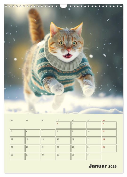 Produktbild: Jetzt ist die Katze aus dem Sack! Katzenspa&szlig; vom Feinsten! (Wandkalender 2026 DIN A3 hoch), CALVENDO Monatskalender