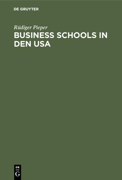 Produktbild: Business schools in den USA