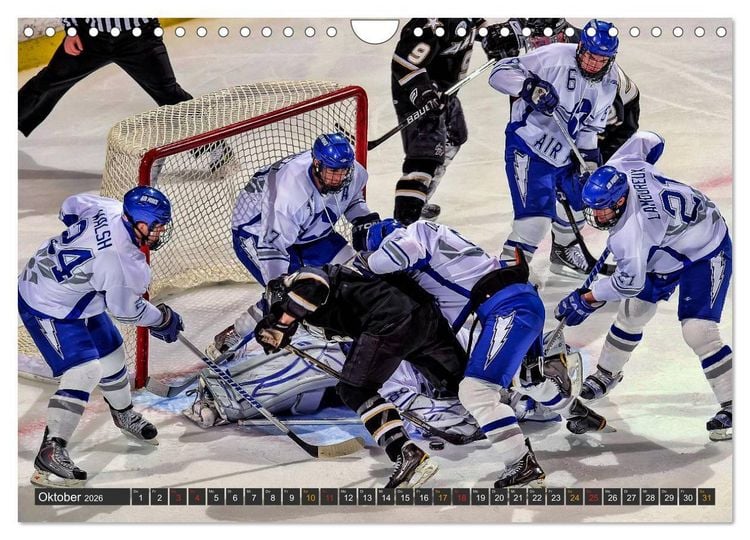 Produktbild: Eishockey - Fairplay und Schl&auml;gerei (Wandkalender 2026 DIN A4 quer), CALVENDO Monatskalender