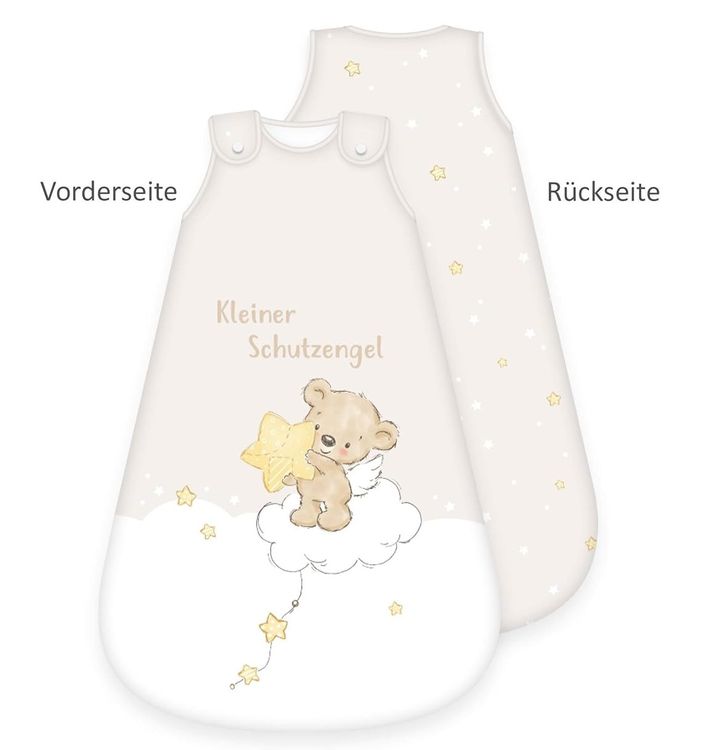 Produktbild: Herding 3385232235 - babybest&reg; Babyschlafsack, Kleiner Schutzengel, Baumwolle, wei&szlig;/beige, 70x45cm