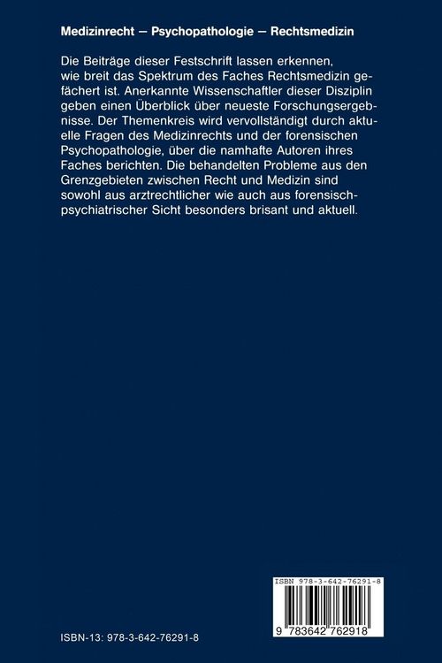 Produktbild: Medizinrecht &mdash; Psychopathologie &mdash; Rechtsmedizin