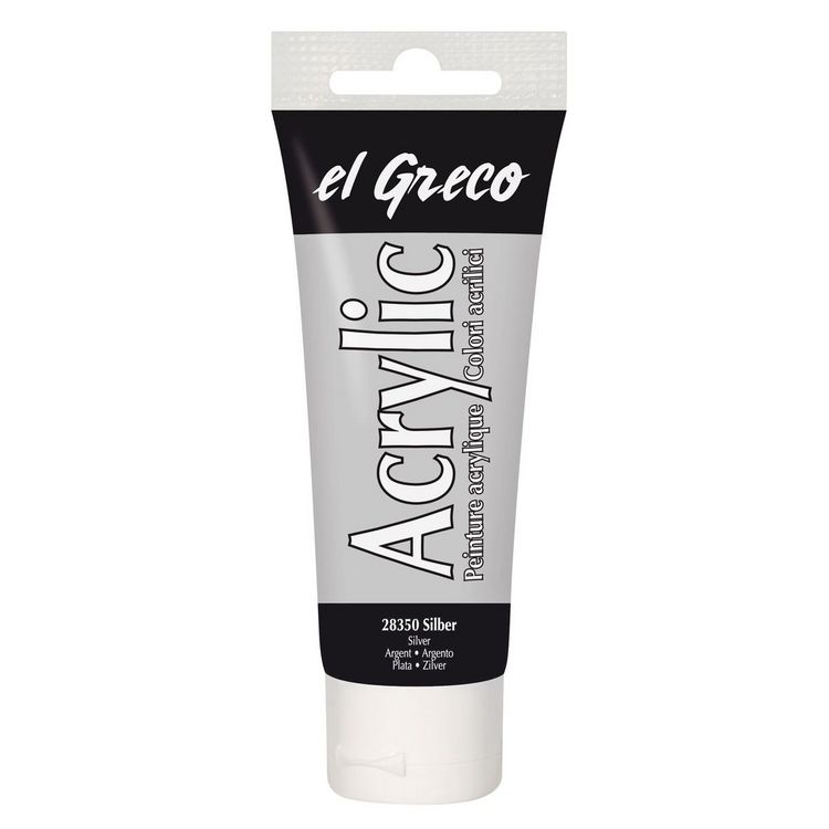 Produktbild: KREUL el Greco Acrylic Silber 75 ml Tube