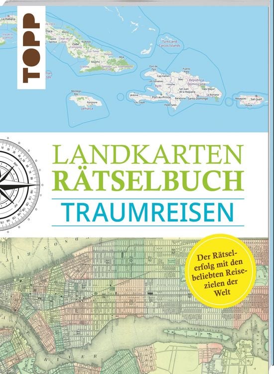 Produktbild: Landkarten R&auml;tselbuch &ndash; Traumreisen