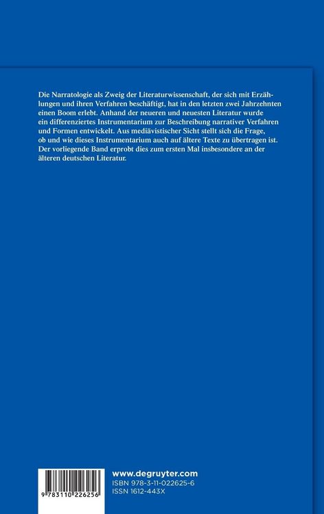 Produktbild: Historische Narratologie &ndash; Medi&auml;vistische Perspektiven