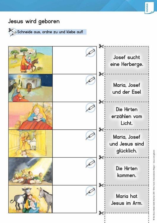 Produktbild: Arbeitsmaterial Grundschule. Stationenlernen Religion: Jesus wird geboren