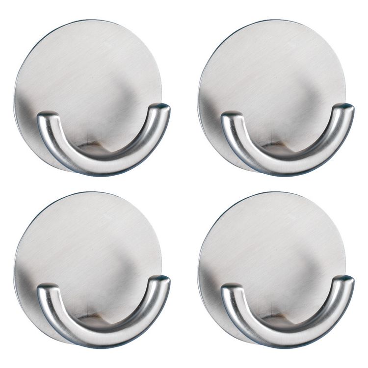 Produktbild: Wandhaken Mod. Rondo matt 4er Set Edelstahl, selbstklebend, rostfrei