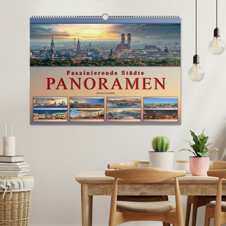 Produktbild: Faszinierende St&auml;dte, Panoramen (Wandkalender 2026 DIN A2 quer), CALVENDO Monatskalender