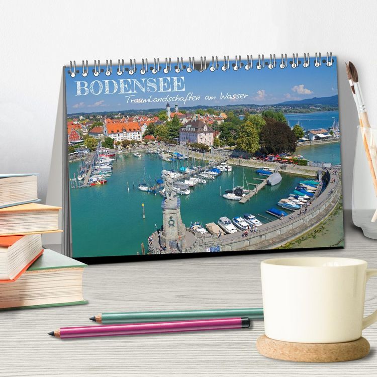 Produktbild: Bodensee - Traumlandschaften am Wasser (Tischkalender 2026 DIN A5 quer), CALVENDO Monatskalender