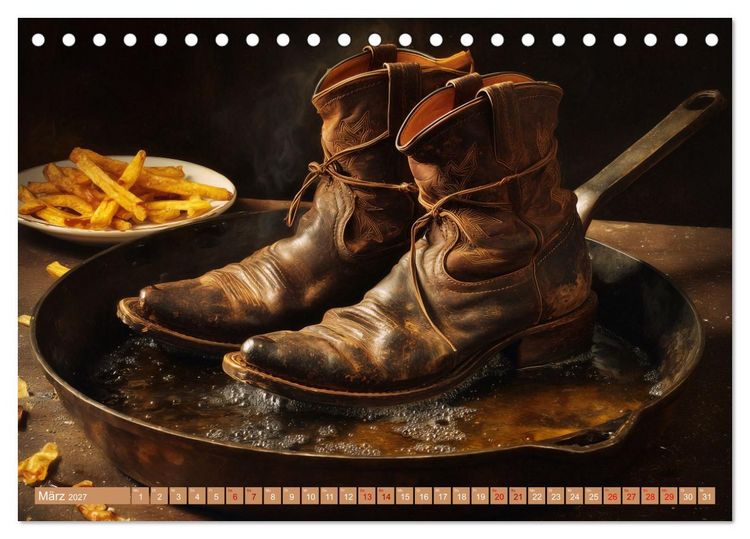 Produktbild: Schuh-verr&uuml;ckt. Pantoffel, Pumps und Co. im Ausnahmezustand (Tischkalender 2027 DIN A5 quer), CALVENDO Monatskalender