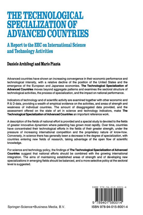 Produktbild: The Technological Specialization of Advanced Countries