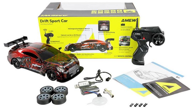 Produktbild: Amewi RC-Modell Rot Brushed 1:16 RC Modellauto Drift Allradantrieb (4WD) RtR 2,4GHz
