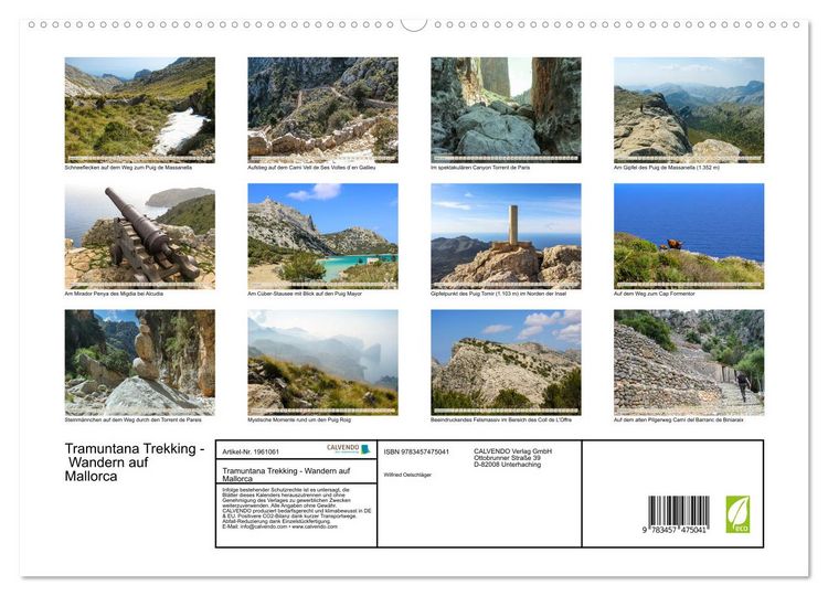 Produktbild: Tramuntana Trekking - Wandern auf Mallorca (hochwertiger Premium Wandkalender 2026 DIN A2 quer), Kunstdruck in Hochglanz