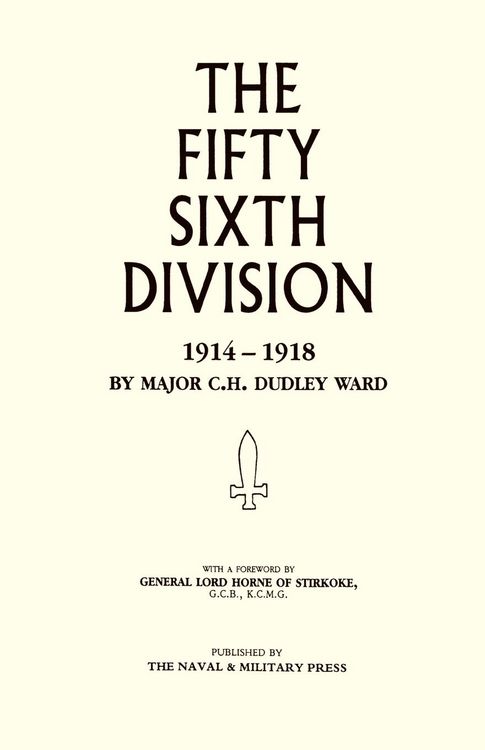 Produktbild: 56TH DIVISION (1st London Territorial Division) 1914-1918