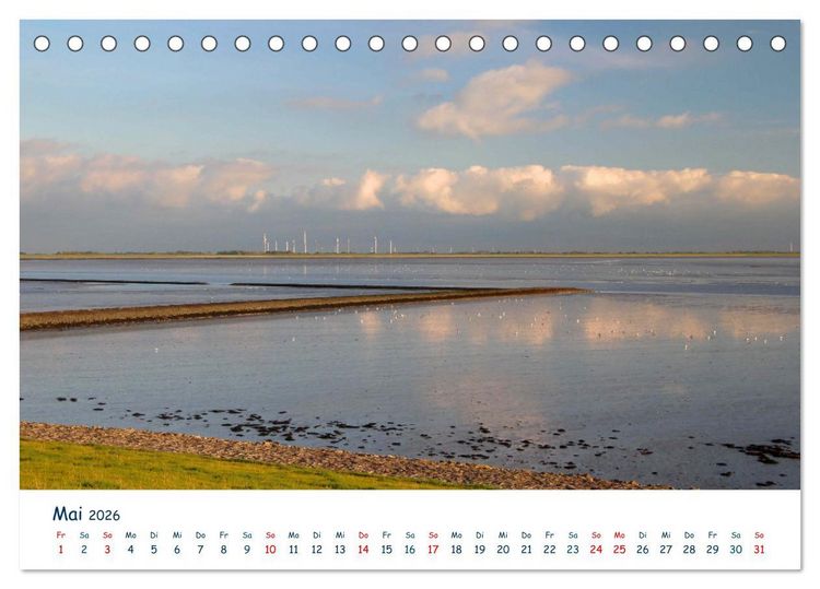 Produktbild: Butjadingen. Impressionen zwischen Jade und Nordsee (Tischkalender 2026 DIN A5 quer), CALVENDO Monatskalender