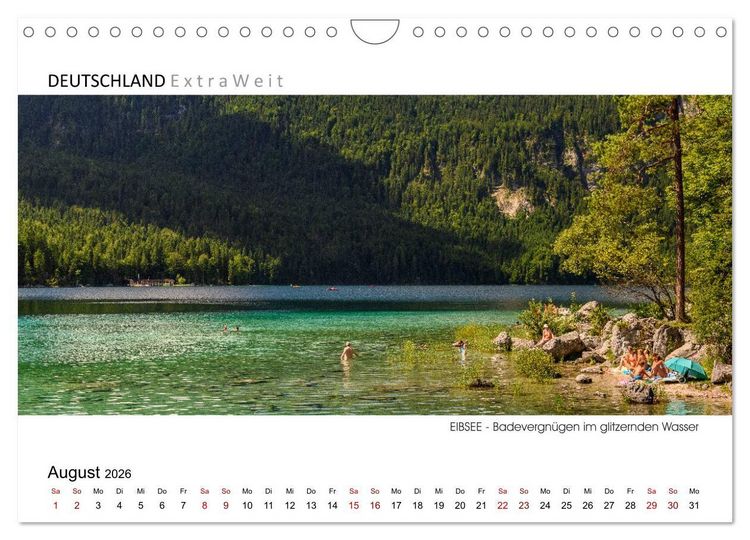Produktbild: Wei&szlig;blaue Impressionen vom Eibsee (Wandkalender 2026 DIN A4 quer), CALVENDO Monatskalender