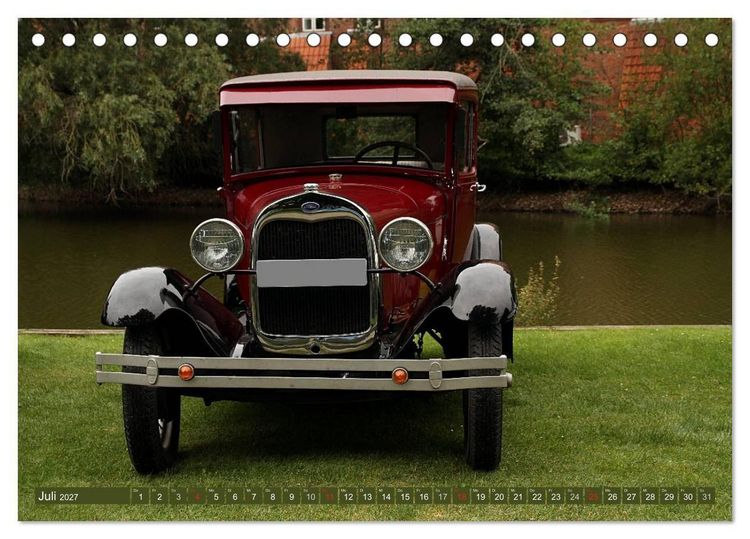 Produktbild: Oldtimer vergangenger Jahrzehnte (Tischkalender 2027 DIN A5 quer), CALVENDO Monatskalender