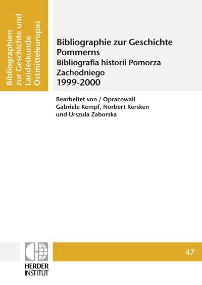 Produktbild: Bibliographie zur Geschichte Pommerns 1999-2000