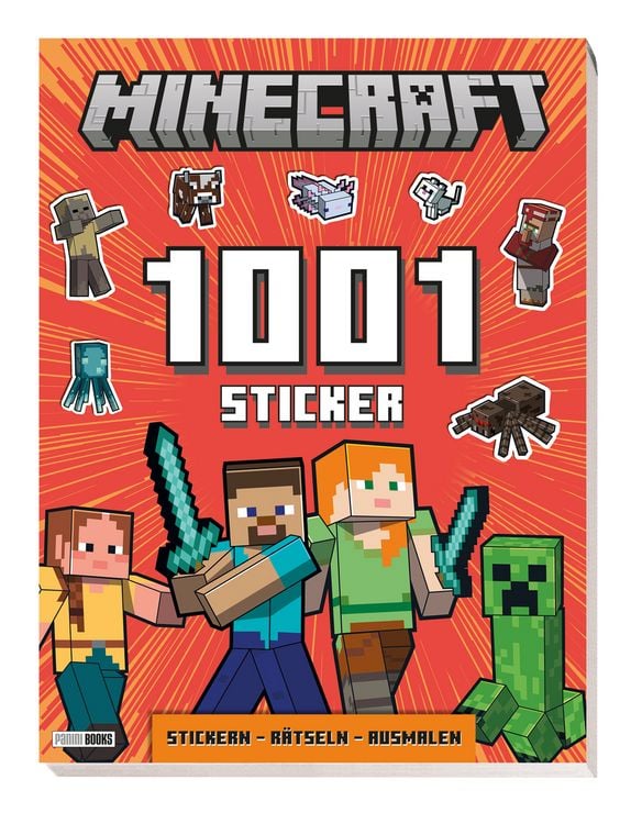 Produktbild: Minecraft: 1001 Sticker: Stickern &ndash; R&auml;tseln &ndash; Ausmalen