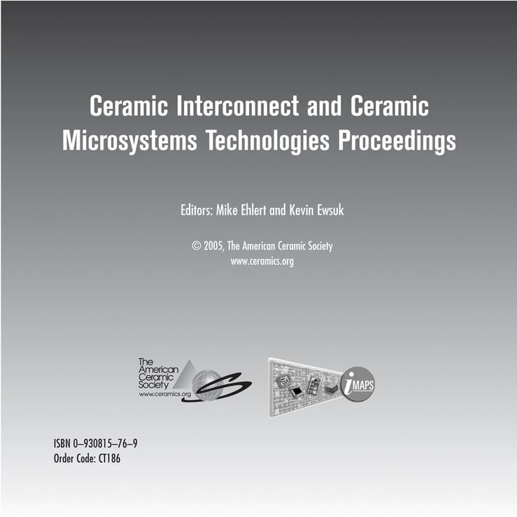 Produktbild: Cicmt 2005 - Ceramic Interconnect and Ceramic Microsystems Technologies CD-ROM