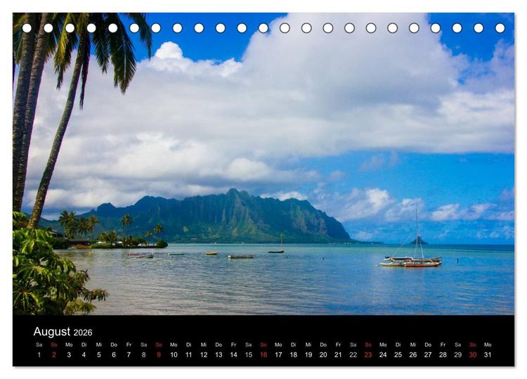 Produktbild: Paradiese der Erde - HAWAII (Tischkalender 2026 DIN A5 quer), CALVENDO Monatskalender