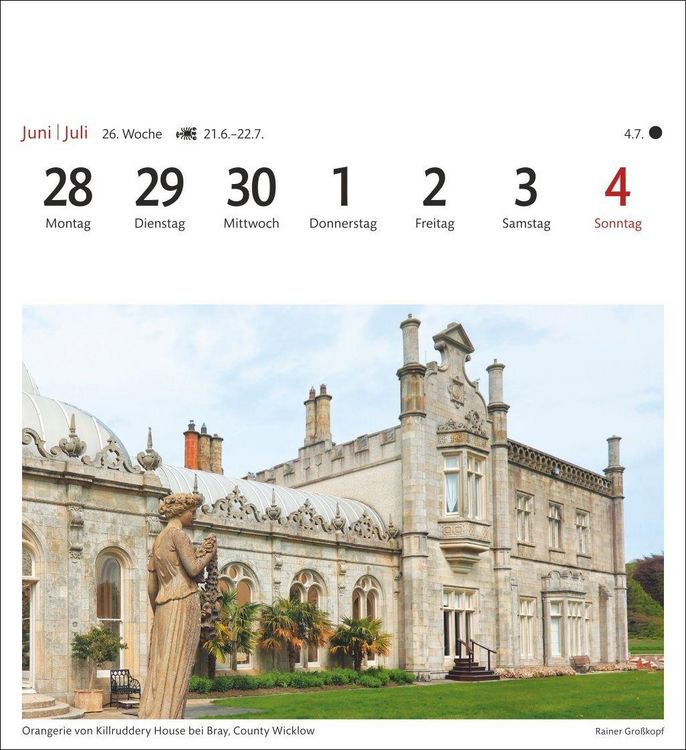 Produktbild: Irland Sehnsuchtskalender 2027 - Wochenkalender mit 53 Postkarten
