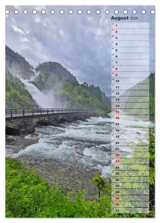 Produktbild: Skandinavien entdecken - Von Schweden nach Norwegen mit dem Wohnmobil (Tischkalender 2026 DIN A5 hoch), CALVENDO Monatskalender