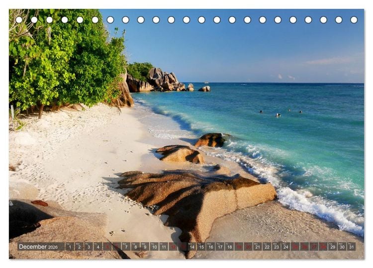 Produktbild: Seychelles, Holidays on Exotic Islands (Desk Calendar 2026 DIN A5 landscape), CALVENDO 12 Month DeskCalendar