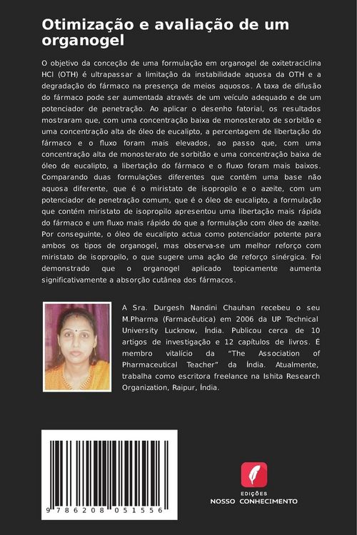 Produktbild: Otimiza&ccedil;&atilde;o e avalia&ccedil;&atilde;o de um organogel