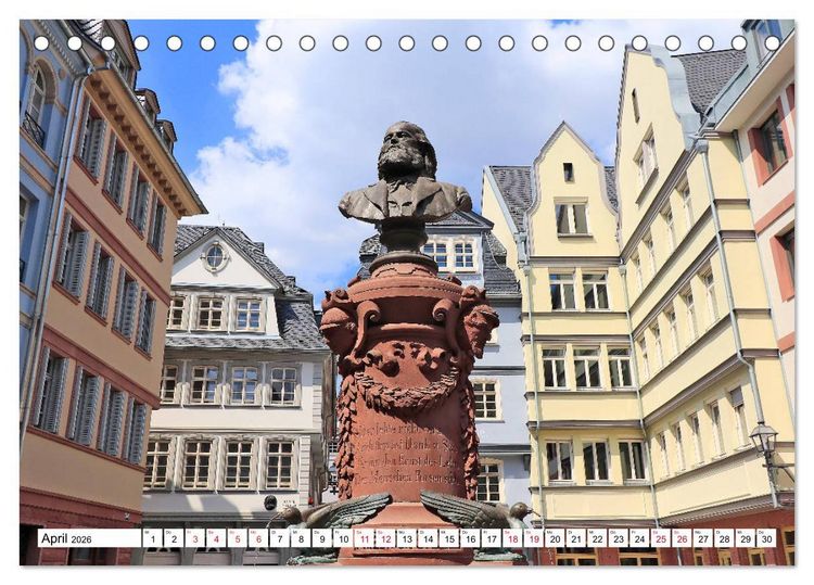 Produktbild: Frankfurt am Main die neue Altstadt vom Taxifahrer Petrus Bodenstaff (Tischkalender 2026 DIN A5 quer), CALVENDO Monatskalender