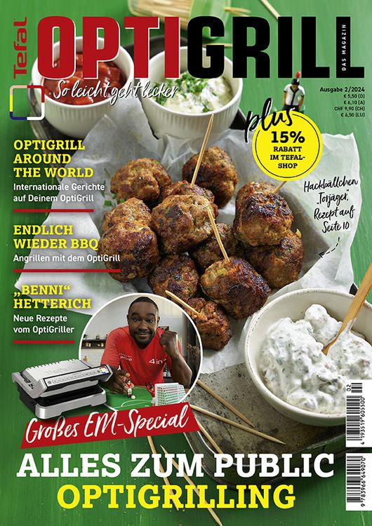 Produktbild: Tefal OptiGrill Magazin: So leicht geht lecker - Gro&szlig;es EM-Special