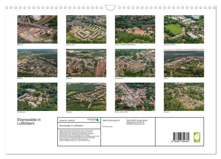 Produktbild: Eberswalde in Luftbildern (Wandkalender 2026 DIN A3 quer), CALVENDO Monatskalender