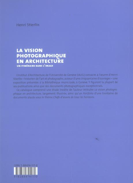 Produktbild: La vision photographique en architecture