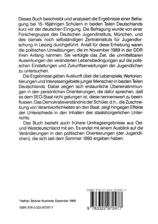 Produktbild: Sch&uuml;ler an der Schwelle zur deutschen Einheit