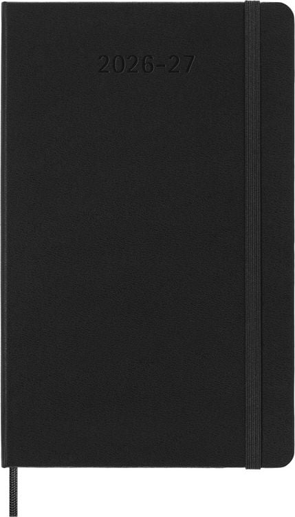Produktbild: Moleskine 18 Monate Tagesnotizkalender 2026/2027, L/A5, 1 Tag = 1 Seite, Fester Einband, Schwarz