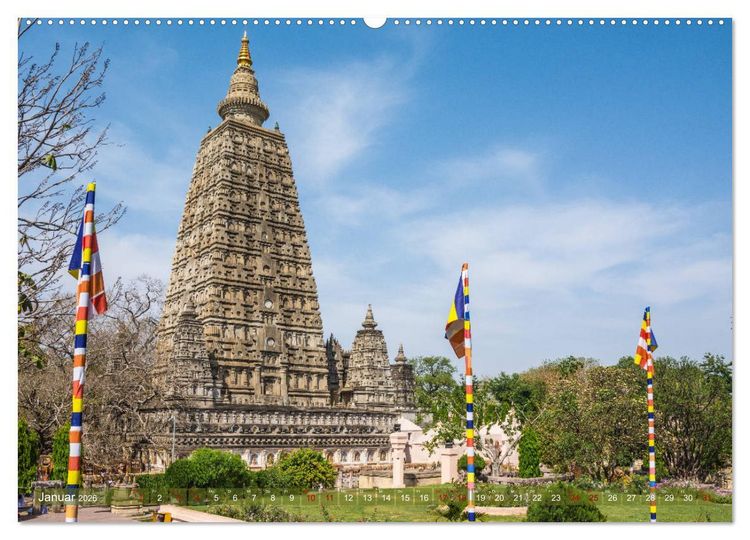 Produktbild: Mahabodhi &ndash; Der wichtigste buddhistische Tempel (hochwertiger Premium Wandkalender 2026 DIN A2 quer), Kunstdruck in Hochglanz